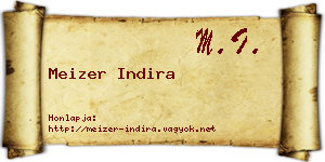 Meizer Indira névjegykártya